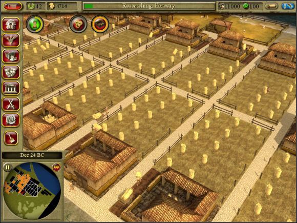 Farmy zboża. Przykładowa lokalizacja. - Misja 4. Pelusium | Kampania wojskowa | CivCity Rome - CivCity: Rome - poradnik do gry