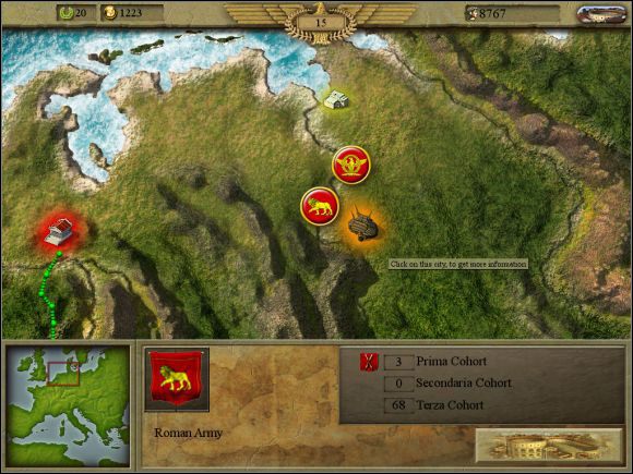 Rozmieszczenie oddziałów przy zdobywaniu wrogiego miasta. - Misja 5. Colonia | Kampania wojskowa | CivCity Rome - CivCity: Rome - poradnik do gry