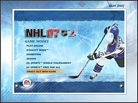 1 - Season, Exhibition, Tournament... | Game Mods w NHL 07 - NHL 07 - poradnik do gry