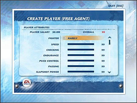 Należy pamiętać, że można zrobić świetnego zawodnika - Creation Zone | Jak grać w NHL 07 - NHL 07 - poradnik do gry