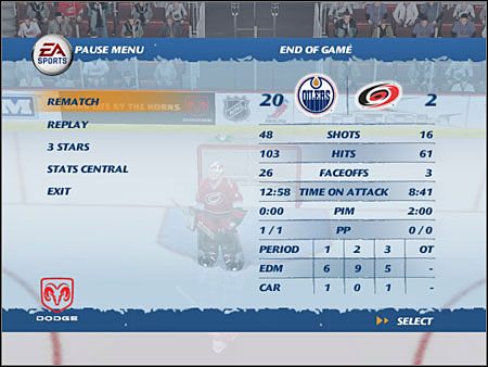 Ustawiłem, by gra była szybka i padało dużo bramek. Jedna tercja miała pięć minut. Właściciele klubu będą chyba zadowoleni :) - Gameplay Settings | Jak grać w NHL 07 - NHL 07 - poradnik do gry