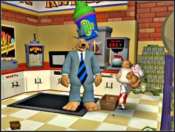 Podejrzany okazał się Whizzerem, kumplem spotkanego na zewnątrz chłopaka, z którym występował wspólnie w programie telewizyjnym - Część II - Zapomniane telewizyjne gwiazdy | Sam & Max Season 1 - Culture Shock - Sam & Max: Season 1 - Culture Shock - poradnik do gry