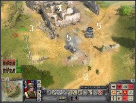 Po zabezpieczeniu ruin należy wybrać snajpera i zlikwidować po kolei wrogów na przedpolu - Misja 4 | Kampania aliancka | Faces of War Oblicza Wojny - Faces of War: Oblicza Wojny - poradnik do gry