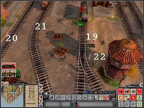 Po przełączeniu zwrotnicy podczep lokomotywę do cystern i podprowadź ją do pociągu pancernego - Misja 4 | Kampania sowiecka | Faces of War Oblicza Wojny - Faces of War: Oblicza Wojny - poradnik do gry