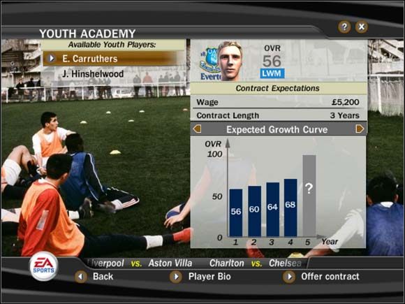 Po rozegranym meczu, można sprawdzić, jak przyrosło doświadczenie naszym podopiecznym - Piłkarze - Doświadczenie | Tryb menedżerski FIFA 07 - FIFA 07 - poradnik do gry