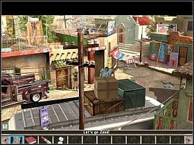 Małpka łakomi się i po chwili niezbędna mapa ląduje w torbie Diany - 2. Plaza Da Nat | Akt 6 | Martin Mystere Operation Dorian Gray - Martin Mystere: Operation Dorian Gray - poradnik do gry