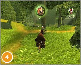 Gdy ikonka zamieni się na kolor czerwony#5 , oznacza to, iż myśliwy odwrócił się w naszą stronę i może nas zauważyć - [Misje] Straszliwy Grizzly | Sezon na Misia - Sezon na Misia - poradnik do gry