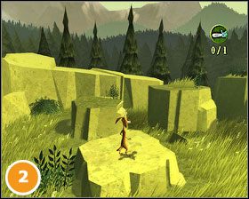 Z nowo zdobytą zabawką, wyruszamy zgodnie z kierunkiem strzałek - w płocie robimy dziurę #3 - [Misje] Piłaaaa Łańcuchowa | Sezon na Misia - Sezon na Misia - poradnik do gry