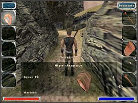 Natrafisz na wejście do kopalni (obrazek z lewej), a tuż koło niego leży kilof - Witamy w Koloni (1) | Rozdział 1 | Gothic - Gothic - poradnik do gry