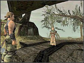 Idąc dalej przed siebie dotrzesz do Baala Cadara (obrazek z lewej) - Witamy w Koloni (12) | Rozdział 1 | Gothic - Gothic - poradnik do gry