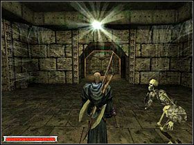 Jak to się mówi, podążając przed siebie lewą ręką (czytaj trzymają się lewej strony) dojdziesz do miejsca pokazanego na obrazku z lewej - Strażnicy portalu (3) | Rozdział 5 | Gothic - Gothic - poradnik do gry