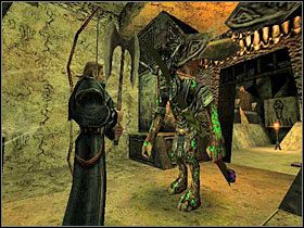 Przy kolumnie znajdziesz kolejny przycisk otwierający drzwi (obrazek z lewej) wciskasz go i idziesz przed siebie - Strażnicy portalu (4) | Rozdział 5 | Gothic - Gothic - poradnik do gry