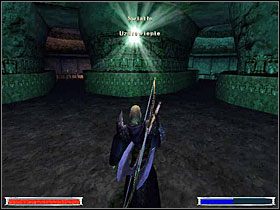 Tutaj czeka na ciebie trochę szkieletów i zombie (obrazek z lewej) - Strażnicy portalu (7) | Rozdział 5 | Gothic - Gothic - poradnik do gry