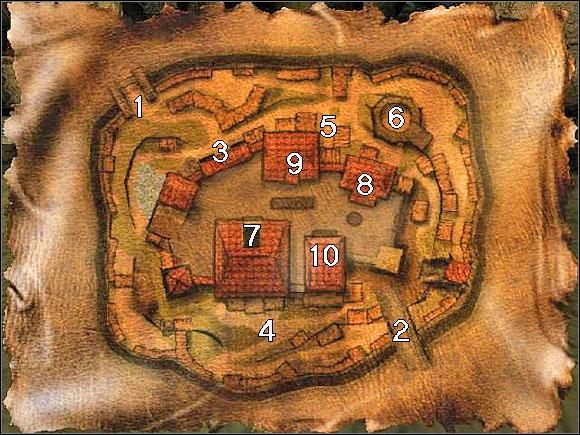 1 - Mapa (plan) Starego Obozu | Mapy | Gothic - Gothic - poradnik do gry