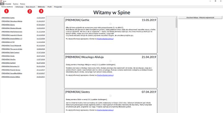 Spine zawiera kilka przydatnych opcji. - Jak instalować mody w Gothic? - Gothic - poradnik do gry