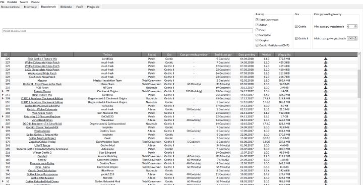 W bazie danych znajdziesz mnóstwo modyfikacji. - Jak instalować mody w Gothic? - Gothic - poradnik do gry