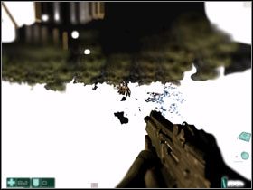 Przemierzamy krótką drogę i dochodzimy do pierwszych drzwi - Pustka | Interwał 02 | FEAR Extraction Point - F.E.A.R.: Extraction Point - poradnik do gry