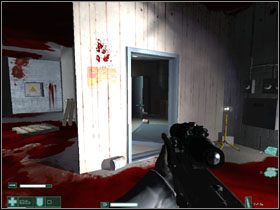 Jeśli postąpimy krok wprzód przez to pomieszczenie #1, to pierwszy raz w grze zaatakuje nas potwór zwany Niewidzialnym - Stacja końcowa (2) | Interwał 03 | FEAR Extraction Point - F.E.A.R.: Extraction Point - poradnik do gry