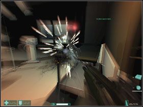 Po walce wchodzimy po schodach i przechodzimy przez drzwi - Złośliwość | Interwał 05 i 06 (Epilog) | FEAR Extraction Point - F.E.A.R.: Extraction Point - poradnik do gry