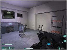 Przechodzimy przez drzwi naprzeciwko i trafiamy do recepcji - Złośliwość | Interwał 05 i 06 (Epilog) | FEAR Extraction Point - F.E.A.R.: Extraction Point - poradnik do gry