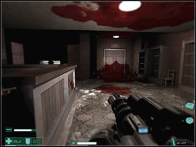 Najpierw postrzelamy do upiorów, aby po chwili wylądować w basenie pełnym krwi #1 - Mroczne Serce (1) | Interwał 05 i 06 (Epilog) | FEAR Extraction Point - F.E.A.R.: Extraction Point - poradnik do gry