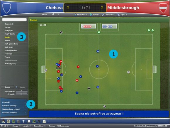 1 - Rozgrywanie meczu cz.1 - Football Manager 2007 - poradnik do gry