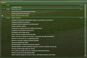 Raport (Raport) - generowany minuta po minucie, szczegółowy raport o poczynaniach piłkarzy - Rozgrywanie meczu cz.1 - Football Manager 2007 - poradnik do gry