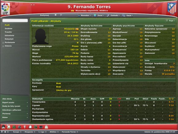 To już mniej więcej znamy z rozdziału poświęconego treningowi, dlatego opisze tylko pokrótce zawartość okna głównego - Zatrudnianie piłkarzy - Zatrudnianie i negocjacje - Football Manager 2007 - poradnik do gry