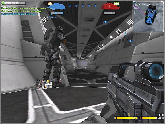 Atakujący zawsze mają trudny orzech do zgryzienia, gdy trzeba zlikwidować obronę wewnątrz korytarza - Strategia walki w Titanie | Uwagi dodatkowe | Battlefield 2142 - Battlefield 2142 - poradnik do gry
