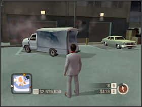 Po dotarciu do magazynu okaże się, że druga ciężarówka ma kłopoty, wzywamy nasze żółte Bacinari (jest to szybsze rozwiązanie niż użycie auta z parkingu) i pędzimy w okolice klubu Babilon - Un-Load The Ship | South Beach | Scarface Człowiek z Blizną - Scarface: Człowiek z Blizną - poradnik do gry