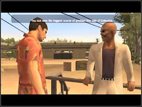 Pozostaje już tylko formalność, wchodzimy schodami do góry i rozmawiamy z Sandmanem - Tranquilandia | Wyspy Once Again | Scarface Człowiek z Blizną - Scarface: Człowiek z Blizną - poradnik do gry