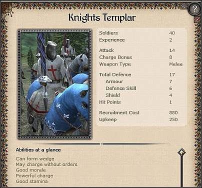 Knights Hospitaller ( 39 ) - Jest to jednostka o identycznych parametrach jak Knights Templars - Francja - Miasto (3) | Nacje w Medieval II Total War - Medieval II: Total War - poradnik do gry
