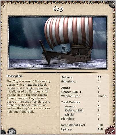 Holk ( 23 ) - Okręt wojenny średniej klasy - Święte Cesarstwo Rzymskie Narodu Niemieckiego - Miasto (2) | Nacje w Medieval II - Medieval II: Total War - poradnik do gry