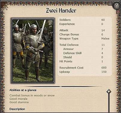 Dismounted Feudal Knights ( 37 ) - Jest to kolejna ze standardowych jednostek w Medie 2 - Święte Cesarstwo Rzymskie Narodu Niemieckiego - Zamek (1) | Nacje w Medieval II - Medieval II: Total War - poradnik do gry