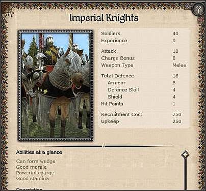 Gothic Knights ( 36 ) - Najsilniejsza z jednostek konnych, jakimi dysponuje ta nacja - Święte Cesarstwo Rzymskie Narodu Niemieckiego - Zamek (2) | Nacje w Medieval II - Medieval II: Total War - poradnik do gry