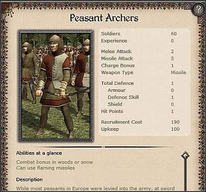 Peasant Crossbowmen ( 7,5 ) - Są to chłopi wyposażeni w kusze - Wenecja - Zamek (2) | Nacje w Medieval II - Medieval II: Total War - poradnik do gry