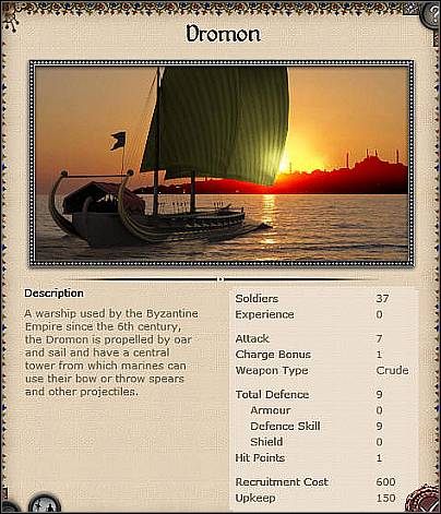 Fire Ship ( 27 ) - Jest okręt wyposażony w miotacz płomieni - Bizancjum - Miasto (2) | Nacje w Medieval II Total War - Medieval II: Total War - poradnik do gry