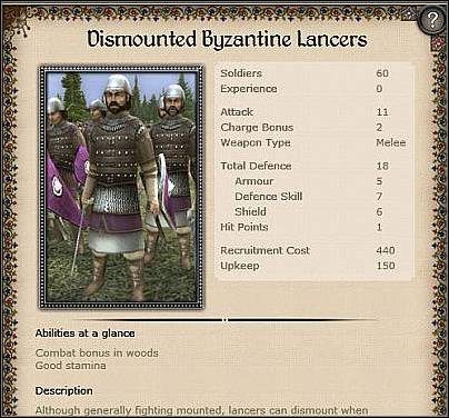 Dismounted Latinkon ( 37 ) - To lepsza wersja Dismounted Byzantine Lancers - Bizancjum - Zamek (1) | Nacje w Medieval II Total War - Medieval II: Total War - poradnik do gry