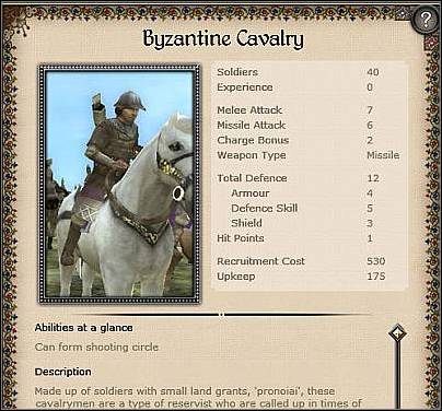 Byzantine Lancers ( 26 ) - Kolejna jednostka lekkiej piechoty - Bizancjum - Zamek (2) | Nacje w Medieval II Total War - Medieval II: Total War - poradnik do gry