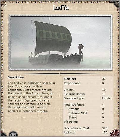 Holk ( 23 ) - Okręt wojenny średniej klasy - Ruś - Miasto (2) | Nacje w Medieval II Total War - Medieval II: Total War - poradnik do gry