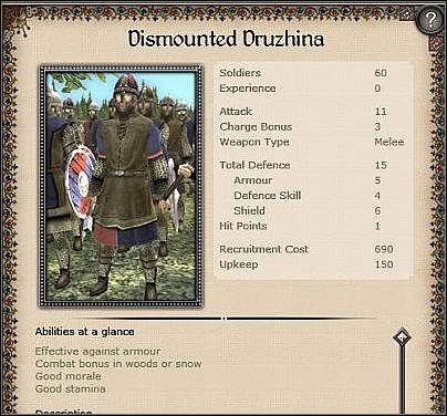 Dismounted Boyar Sons ( 29 ) - Jest to jednostka parametrami identyczna z Dismounted Drushina - Ruś - Zamek (1) | Nacje w Medieval II Total War - Medieval II: Total War - poradnik do gry