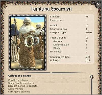 Dismounted Arab Cavalry ( 23 ) - Jest to kolejna z jednostek włóczniczych - Mauretania - Zamek (1) | Nacje w Medieval II Total War - Medieval II: Total War - poradnik do gry