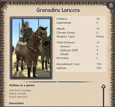Christian Guard ( 37 ) - Jest to najsilniejsza z jednostek z konnymi, jakimi dysponuje Mauretania - Mauretania - Zamek (2) | Nacje w Medieval II Total War - Medieval II: Total War - poradnik do gry