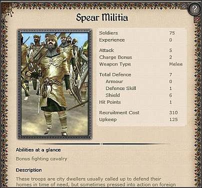 Saracen Militia ( 24 ) - Jest to jednostka włócznicza o niskiej sile ataku i wysokiej sile obrony - Turcja - Miasto (1) | Nacje w Medieval II Total War - Medieval II: Total War - poradnik do gry