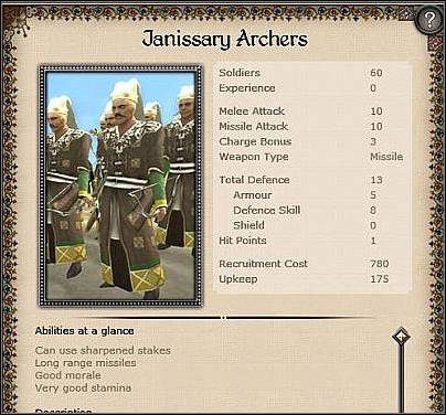 Janissary Heavy Infantry ( 26 ) - Jest to przeciętna jednostka średniej piechoty - Turcja - Miasto (1) | Nacje w Medieval II Total War - Medieval II: Total War - poradnik do gry