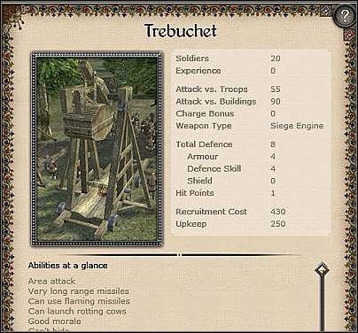 Ballista ( 40,5 ) - Jest to broń oblężnicza specjalizująca się w likwidowaniu piechoty - Turcja - Miasto (2) | Nacje w Medieval II Total War - Medieval II: Total War - poradnik do gry