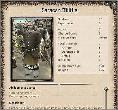 Halberd Militia ( 18 ) - Jest to stosunkowo silna jednostka miejsca - Egipt - Miasto (1) | Nacje w Medieval II Total War - Medieval II: Total War - poradnik do gry