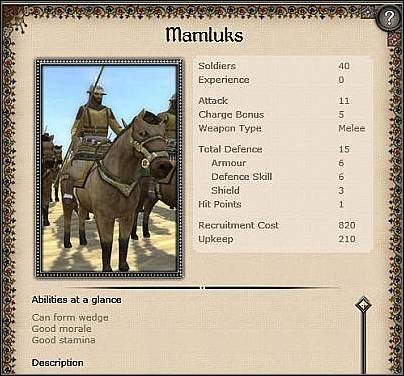 Royal Mamluks ( 36 ) - Jest to ulepszona wersja jednostki Mamluks - Egipt - Zamek (2) | Nacje w Medieval II Total War - Medieval II: Total War - poradnik do gry