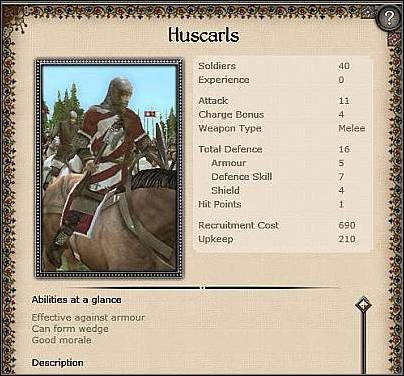 Scouts (21) - Jest to lekka jazda, która dysponuje nikłą siłą ataku (7) i niezbyt silną obroną (11) - Dania - Zamek (1) | Nacje w Medieval II Total War - Medieval II: Total War - poradnik do gry