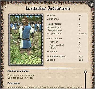 Almughavars ( 26 ) - Jest to podstawowa jednostka piechoty Portugalczyków - Portugalia - Zamek (1) | Nacje w Medieval II Total War - Medieval II: Total War - poradnik do gry